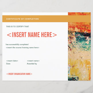 Lámina Certificado de finalización