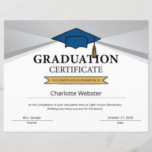 Lámina Certificado de Finalización de Graduación de Plata