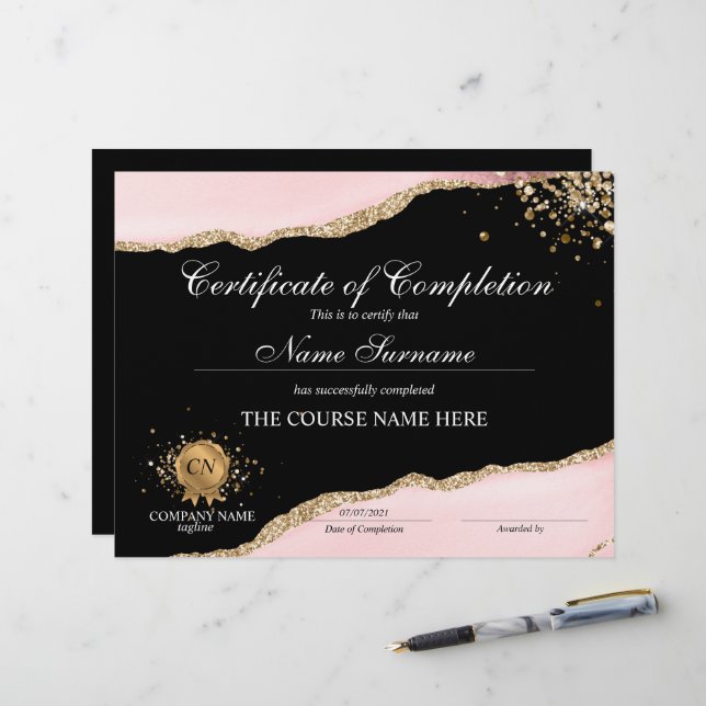 Lámina Certificado de Finalización del Curso de Reconocim (Anverso/Reverso In Situ)