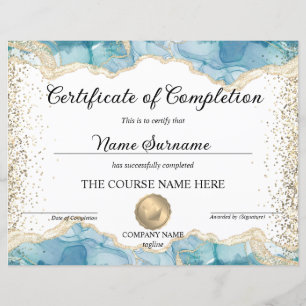 Lámina Certificado de finalización del Diploma Logro