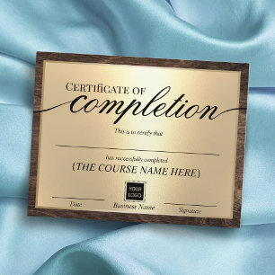 Lámina Certificado de Finalización del Premio de Oro y Ma