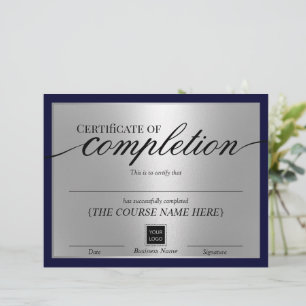 Lámina Certificado de finalización del Premio Navy & Silv