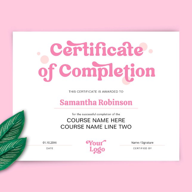 Lámina Certificado de finalización del Premio Retro Rubor (Subido por el creador)