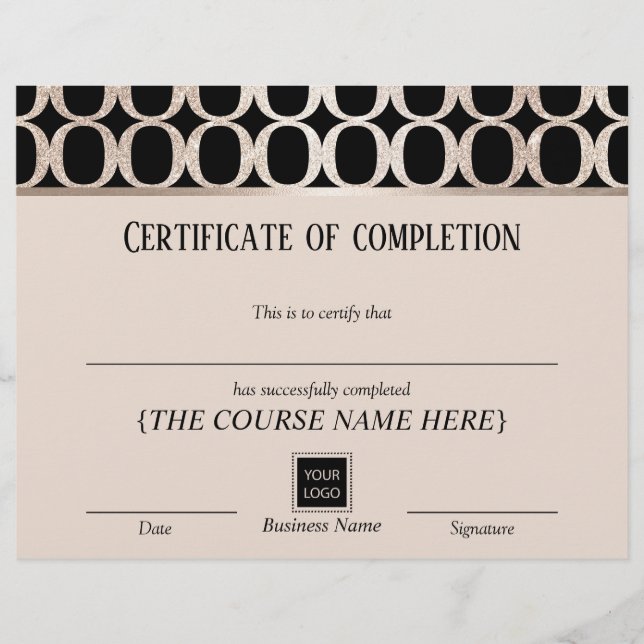 Lámina Certificado de Finalización Premio de Oro de Lujo (Anverso)