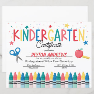 Lámina Certificado de jardín de infancia