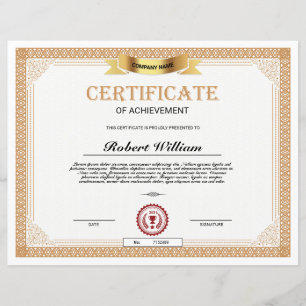 Lámina Certificado De Logro