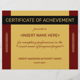 Lámina Certificado de logro