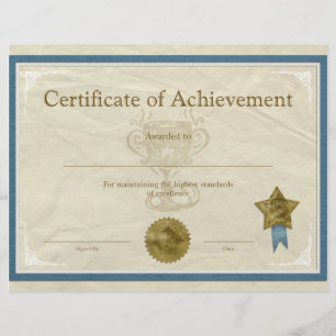 Lámina Certificado de Logro