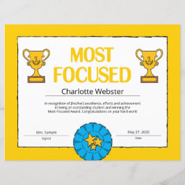 Lámina Certificado de logro más centrado PDF