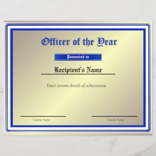 Lámina Certificado de marca de línea azul delgada persona