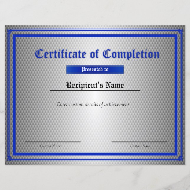 Lámina Certificado de marca de línea azul delgada persona (Anverso)