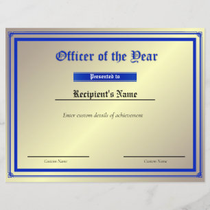 Lámina Certificado de marca de línea azul delgada persona