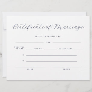 Lámina Certificado de Matrimonio con Letra Serif Formal