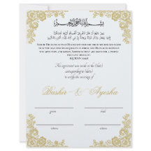 Certificado de matrimonio Nikkah personalizado ins