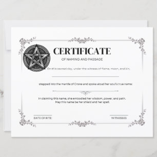 Lámina Certificado de nomenclatura y pasaje