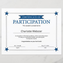 Certificado de participación de logros PDF