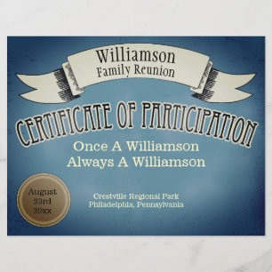Lámina Certificado de Participación en Reunión Familiar A