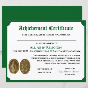 Lámina Certificado de personalizable