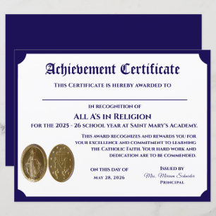 Lámina Certificado de personalizable
