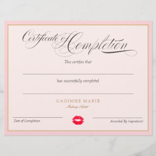 Lámina Certificado de Premio de Finalización