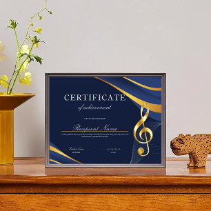 Lámina Certificado de Premio de Música del Recital Senior