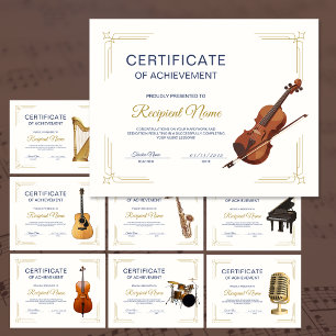 Lámina Certificado de Premio del Curso de Violín con Marc