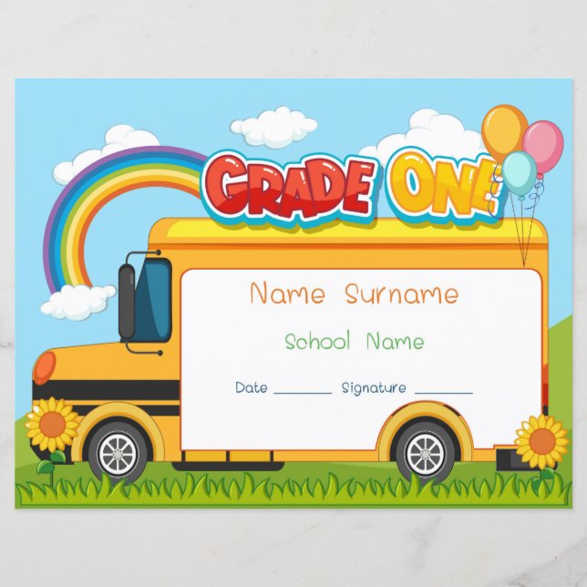 Lámina Certificado de primer grado (Anverso)