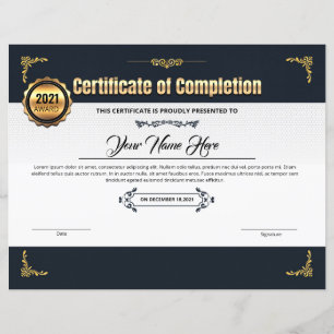 Lámina Certificado De Reconocimiento