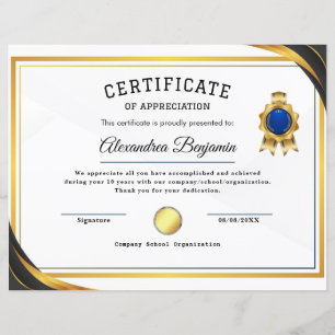 Lámina Certificado de reconocimiento de logros