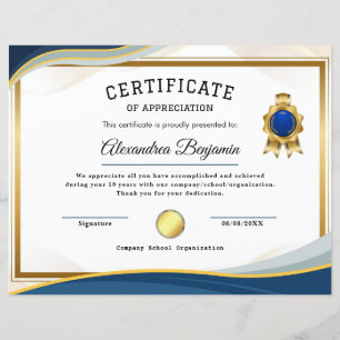 Lámina Certificado de reconocimiento de logros