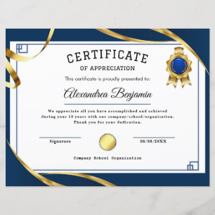 Lámina Certificado de reconocimiento de logros