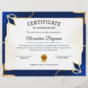 Lámina Certificado de reconocimiento de logros