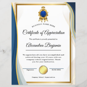 Lámina Certificado de reconocimiento de logros
