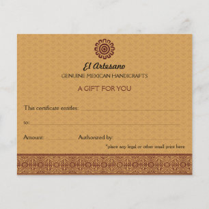 Lámina Certificado de regalo de Rosa de Oro de México