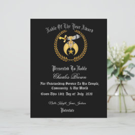 Lámina Certificado de Shriners