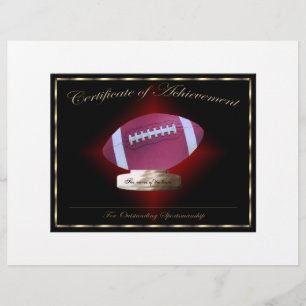 Lámina Certificado de triunfo en el fútbol