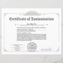 Lámina Certificado de zonización