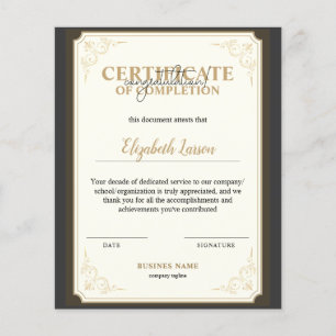 Lámina Certificado dominante de los elementos esenciales 