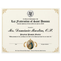 Certificado dominicano de Lay