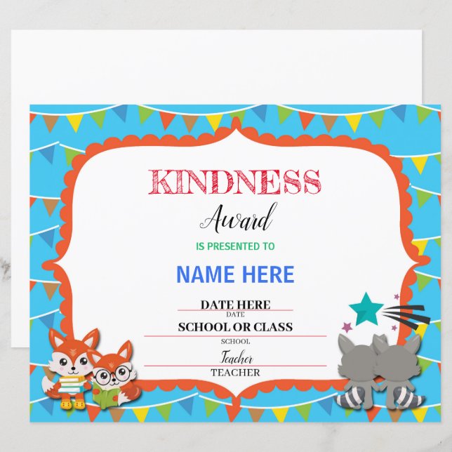 Lámina Certificado escolar (Anverso / Reverso)