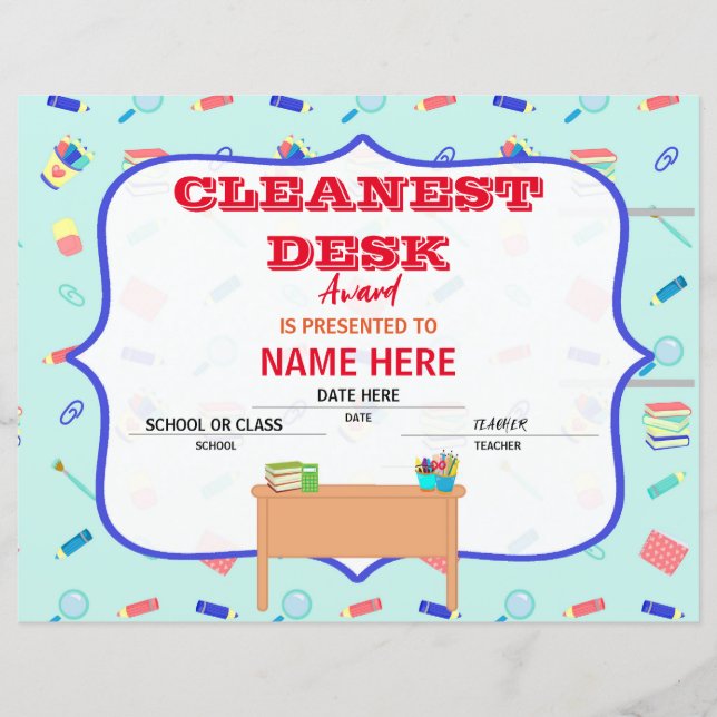 Lámina Certificado escolar (Anverso)