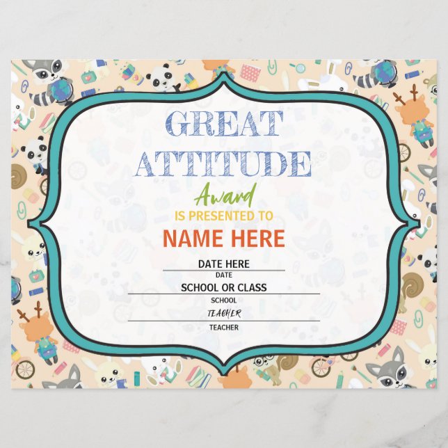 Lámina Certificado escolar (Anverso)