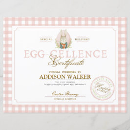 Lámina Certificado imprimible de Egg-cellence