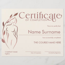 Lámina Certificado minimalista de culminación de esculpti