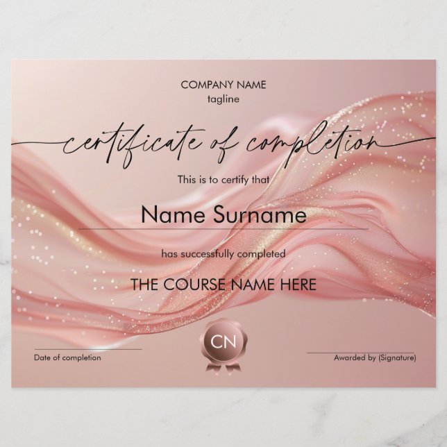 Lámina Certificado moderno de participación (Anverso)