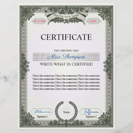 Lámina Certificado multipropósito