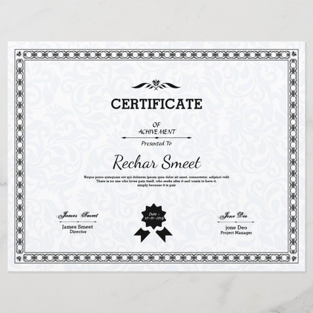 Lámina Certificado multipropósito (Anverso)