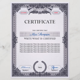 Lámina Certificado multipropósito