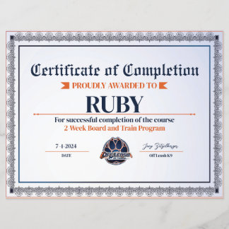 Lámina Certificado OLK9 #12