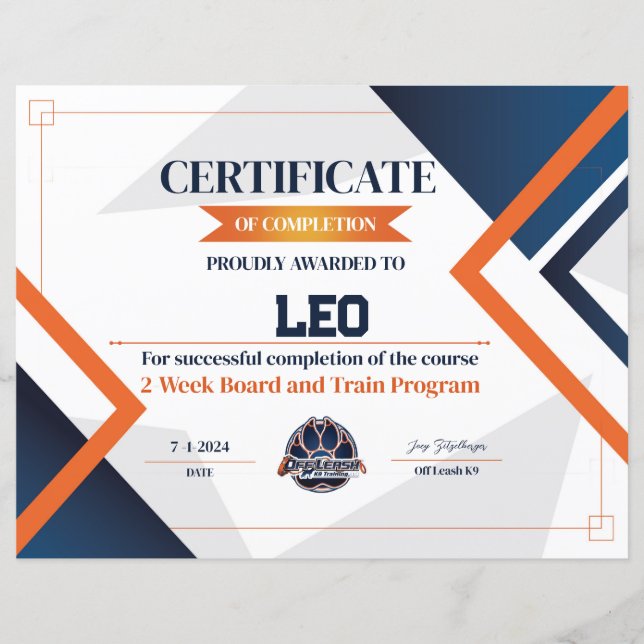 Lámina Certificado OLK9 #7 (Anverso)